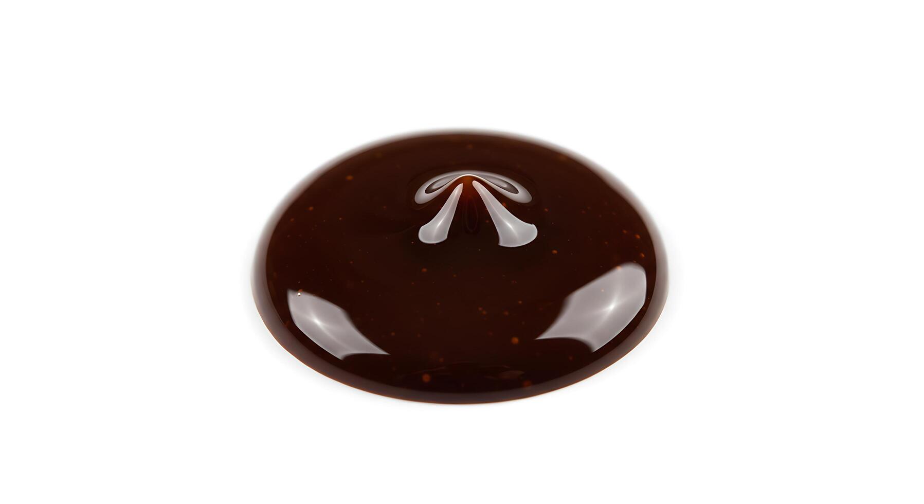 A chocolate egg with a white background photo