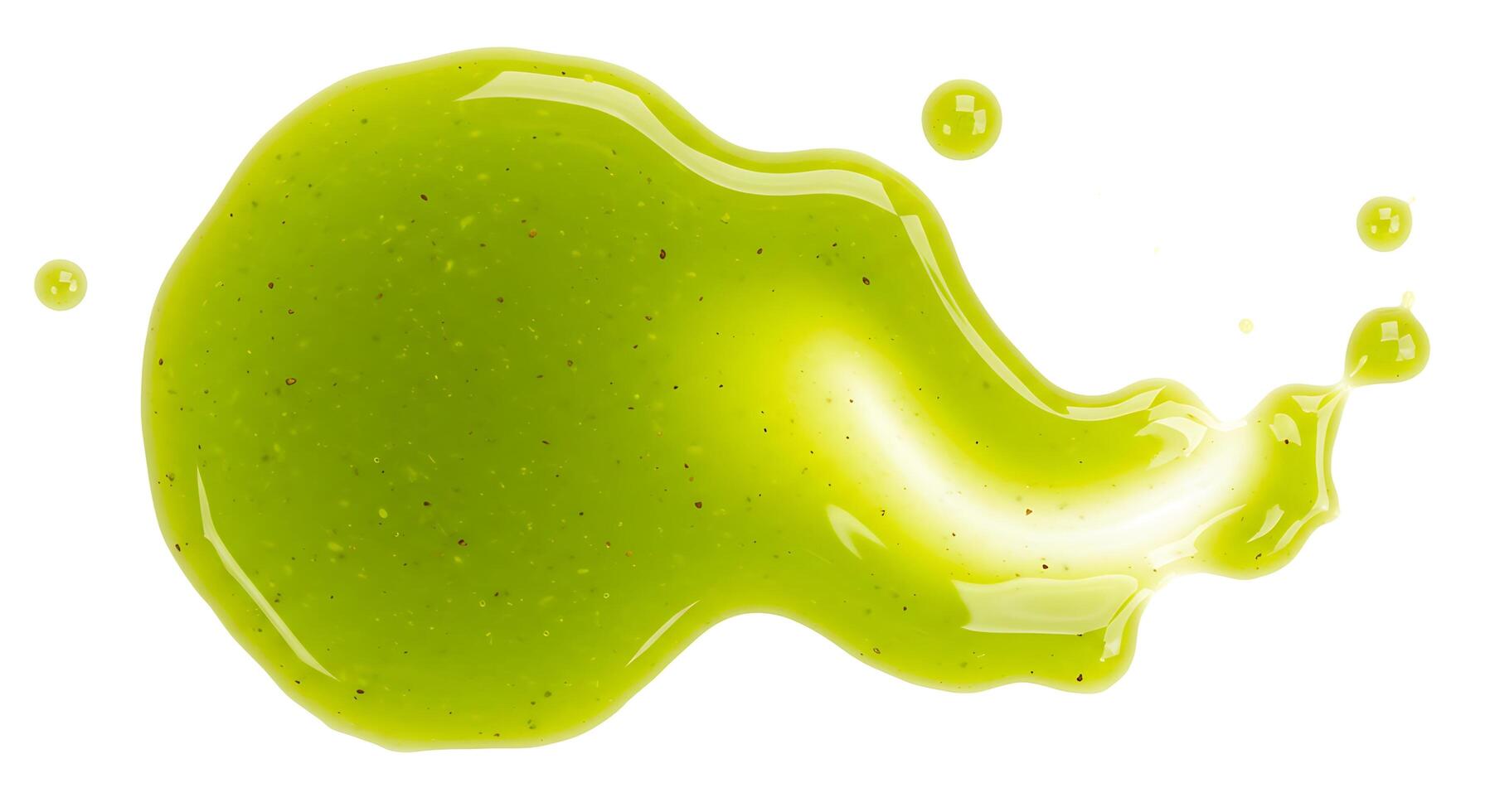 A green liquid is being poured into a glass photo
