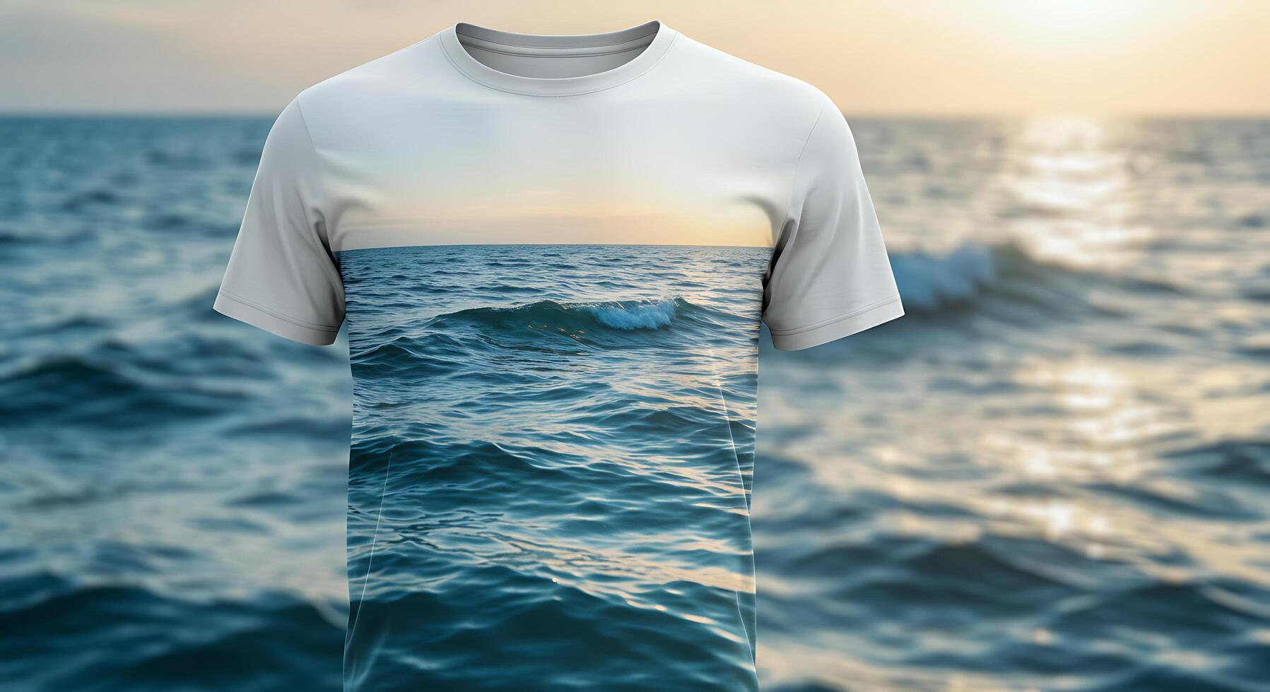 A t - shirt with an ocean scene on it photo
