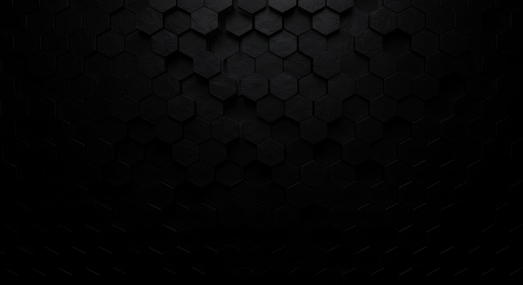 Black background with hexagonal shapes photo