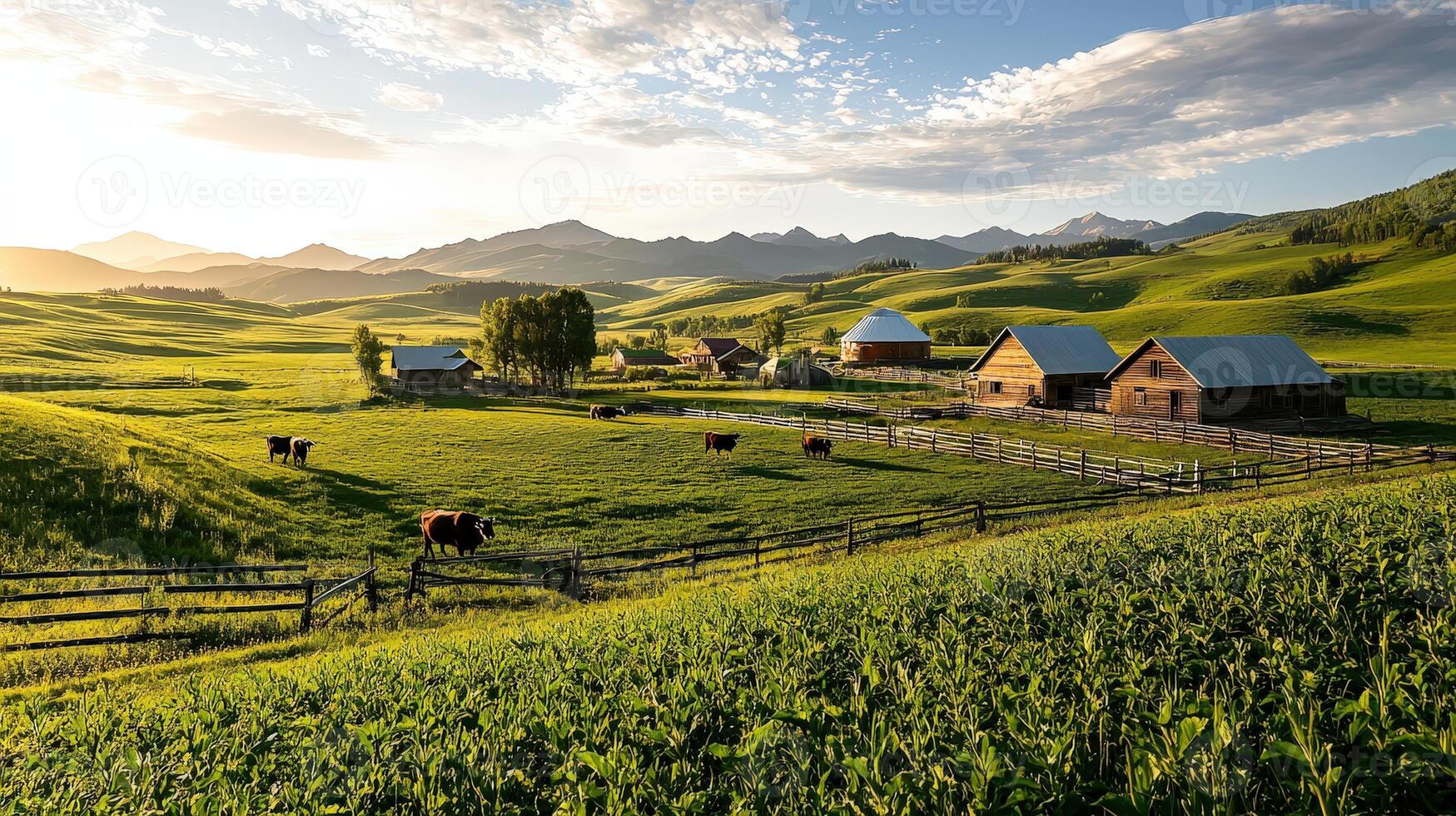 A field of green grass photo