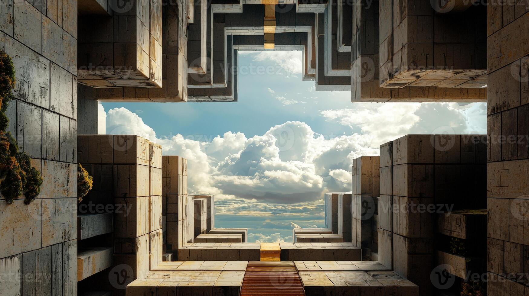 A view of a sky filled with clouds photo
