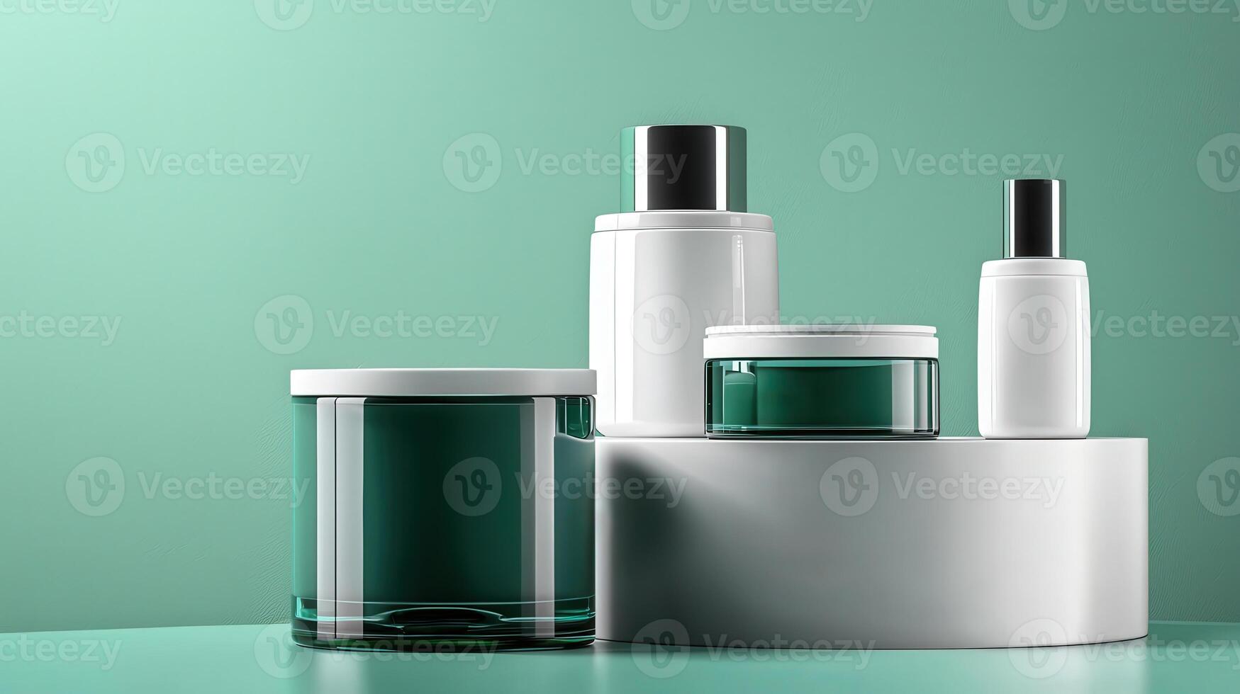 Three different types of cosmetic products on a table photo