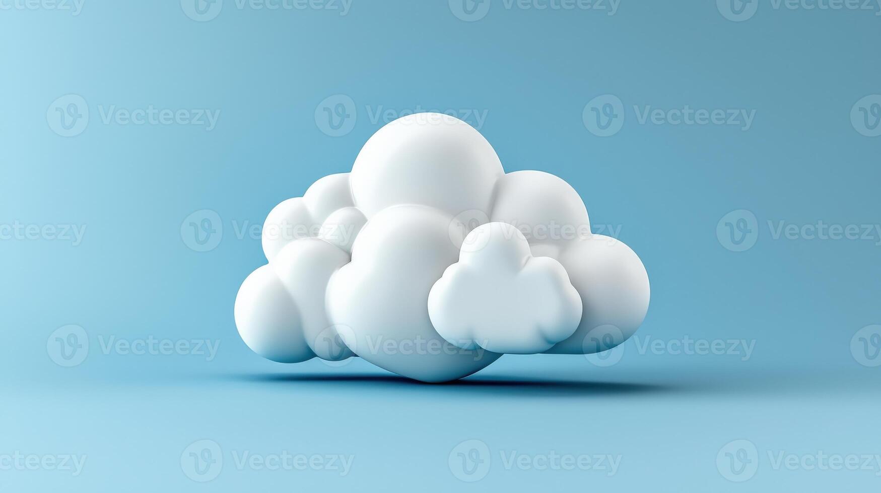 Clouds on blue background 3d render photo