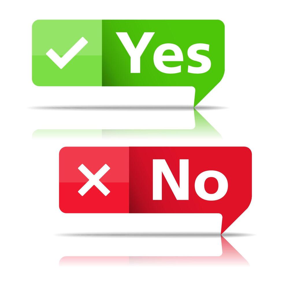 Yes and no banners vector