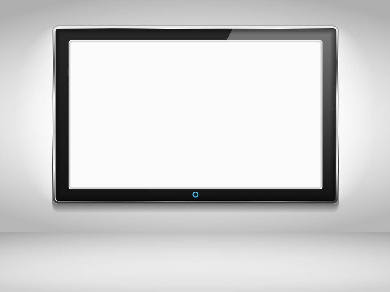 TV hanging on the wall vector