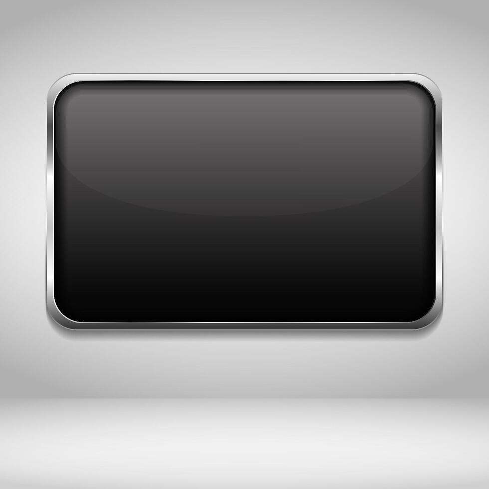 Black frame on the wall vector
