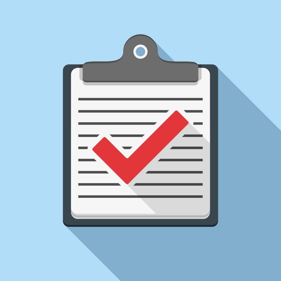 Check list icon, flat design vector