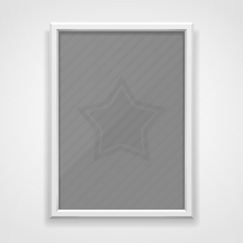White frame with shadow, A4 format vector