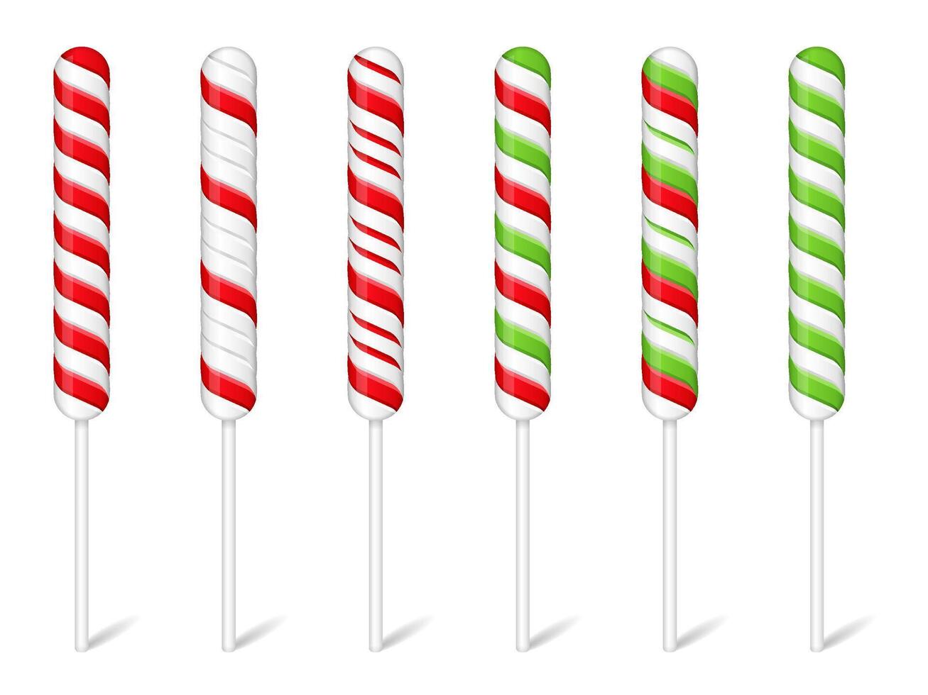 Red and green sweet candys vector