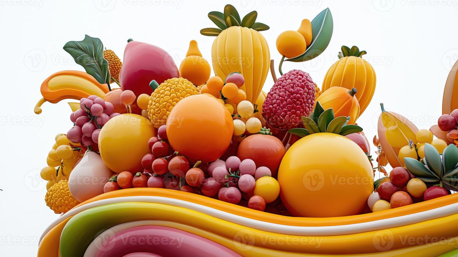 A bunch of colorful fruit is arranged in a bowl photo