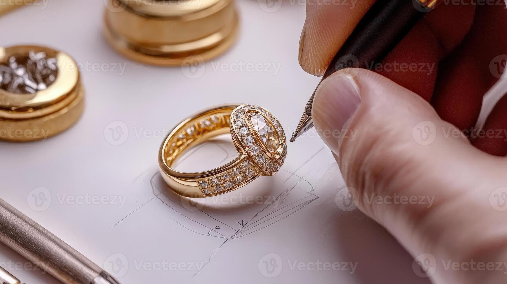 A person is holding a pen and writing on a piece of paper photo