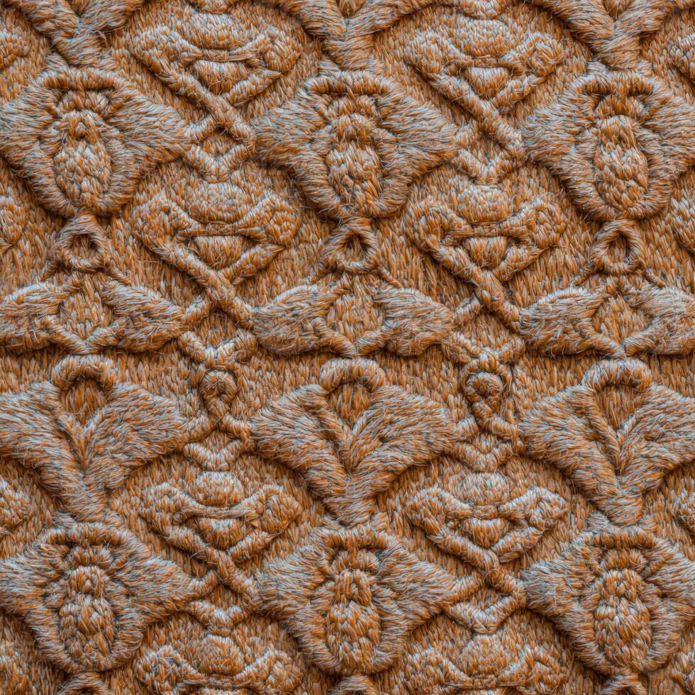 Close up of a brown and white patterned fabric photo