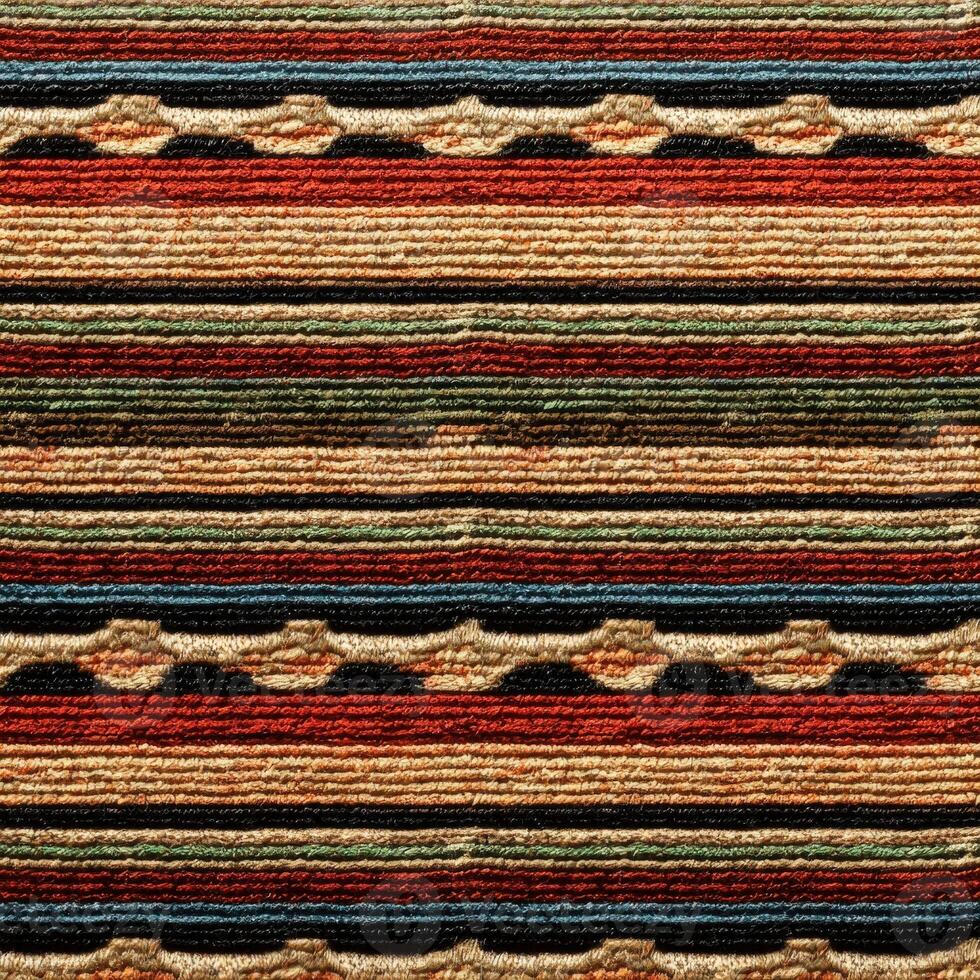 A colorful rug with stripes photo