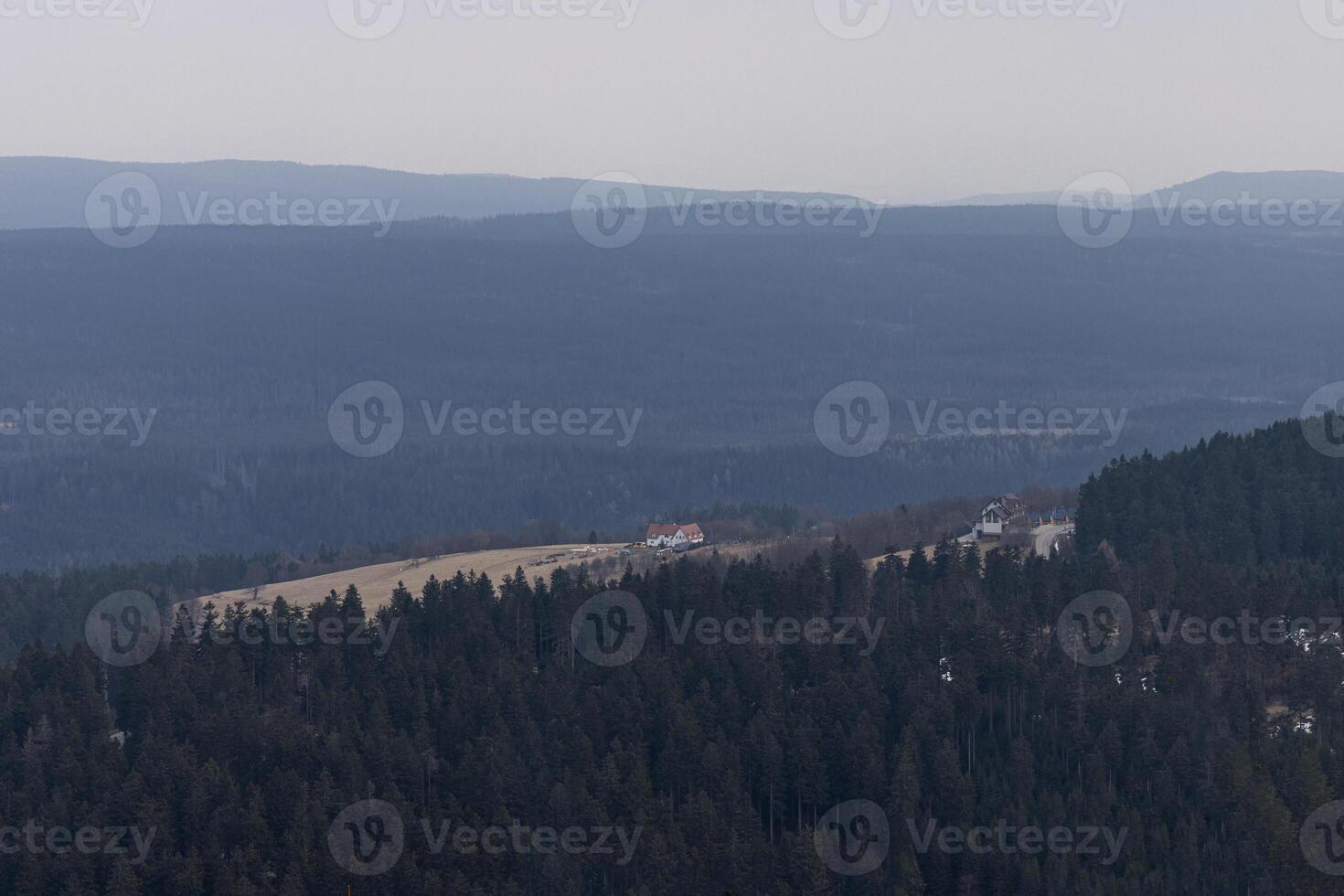Mountain landscape, Eastern Sudetes on the border of Poland and Czech Republic. photo