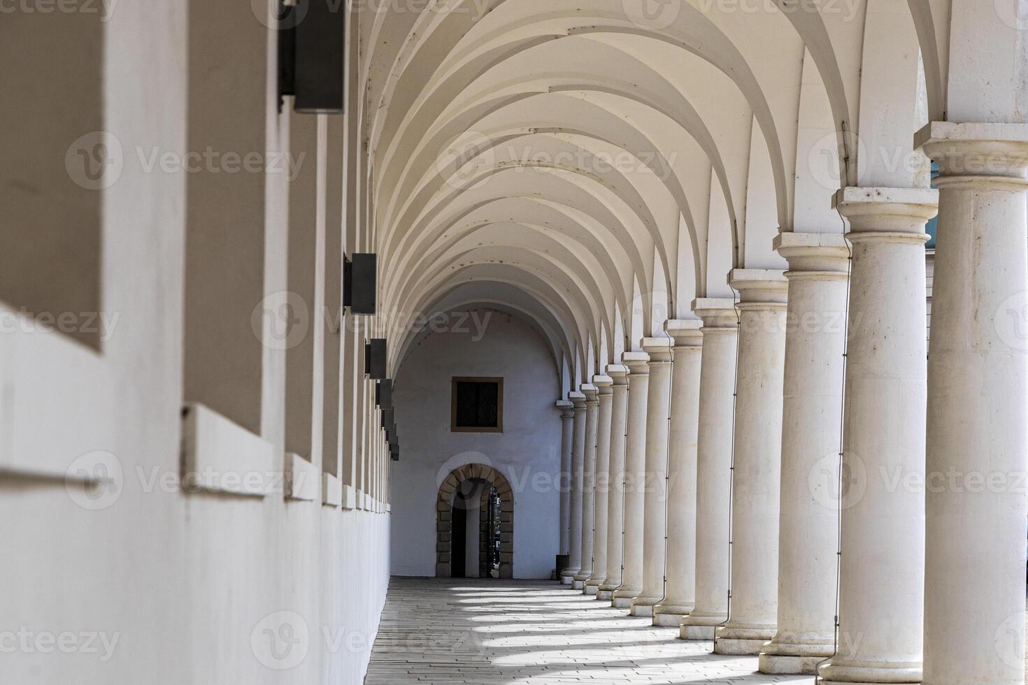 Antique architecture of old buildings with columns and squares. Dresden, Germany photo