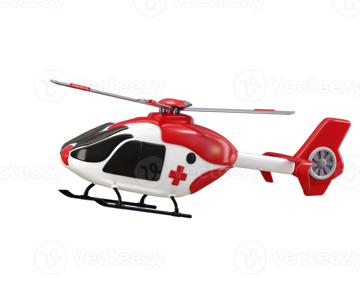 Medical Helicopter icon 3d render concept of air ambulance, emergency helicopter, rescue helicopter icon illustration png