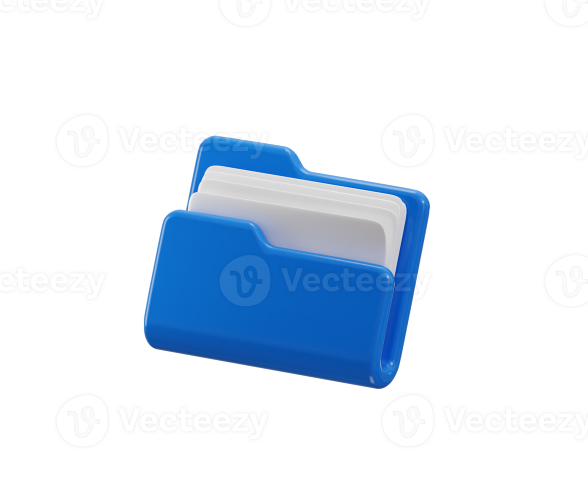 Data folder icon 3d render concept of data management icon illustration png