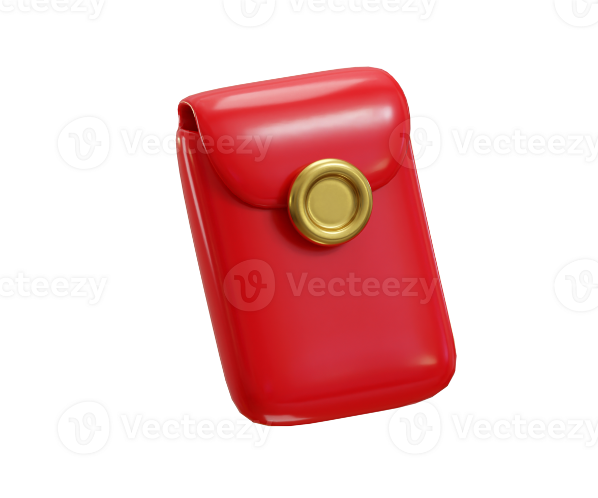 Chinese New Year Money envelop icon 3d render concept of chinese new year festival culture illustration png