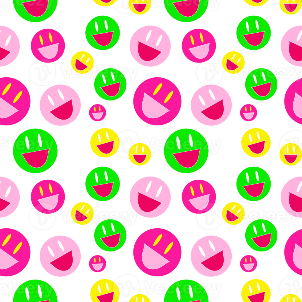 purple cute pattern with funny faces png