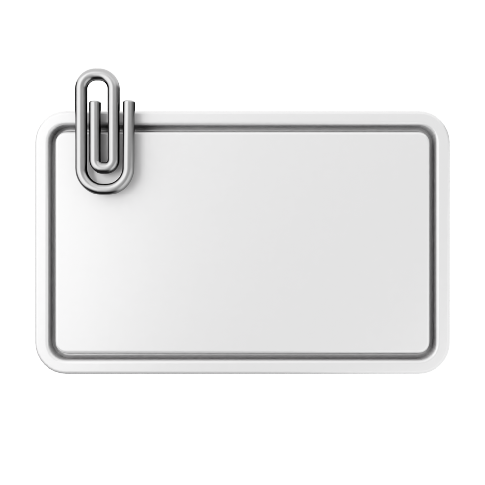 A blank paper clip on a black background png
