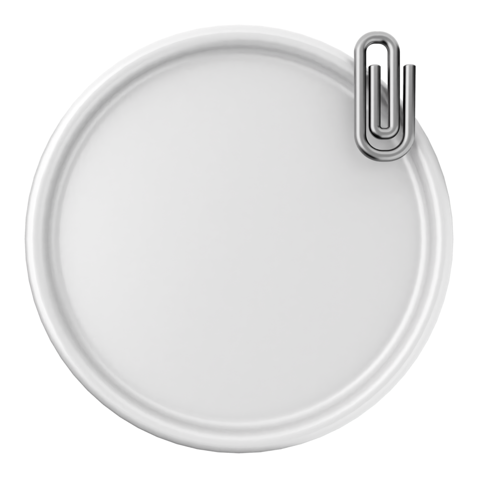 A white plate with a clip on it png