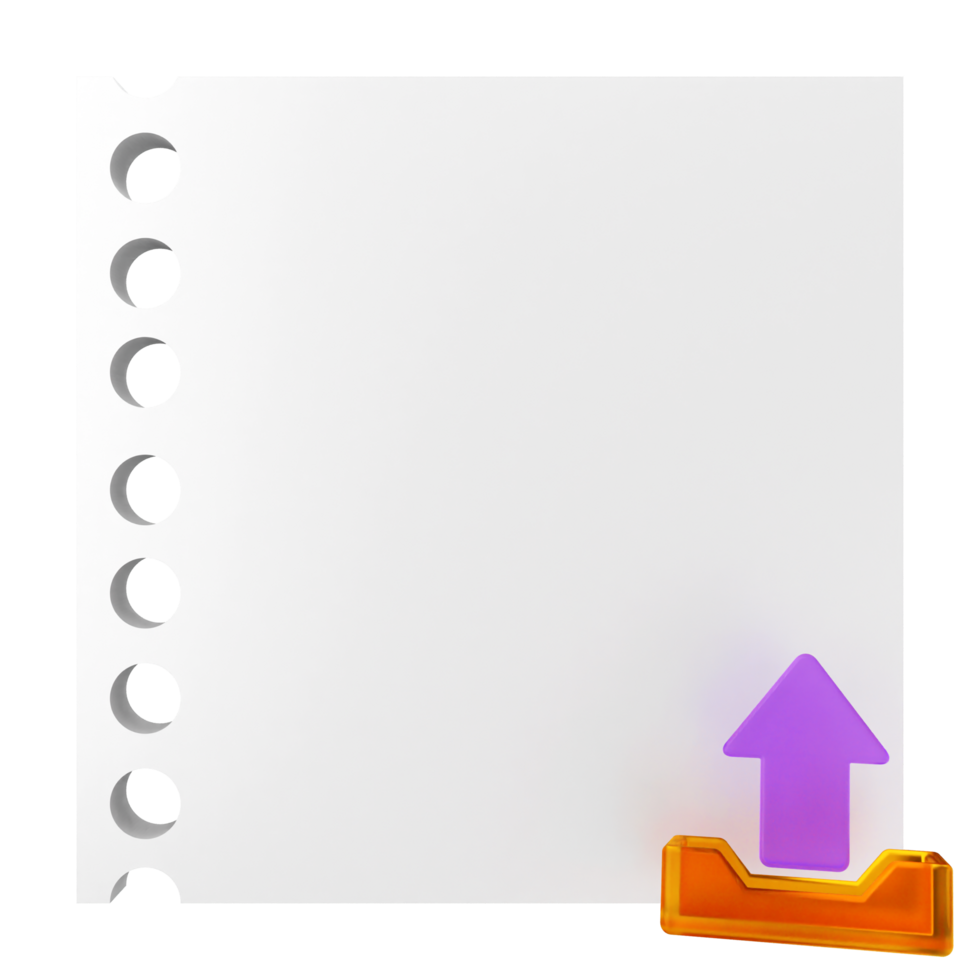 A white sheet with an arrow pointing to the right png