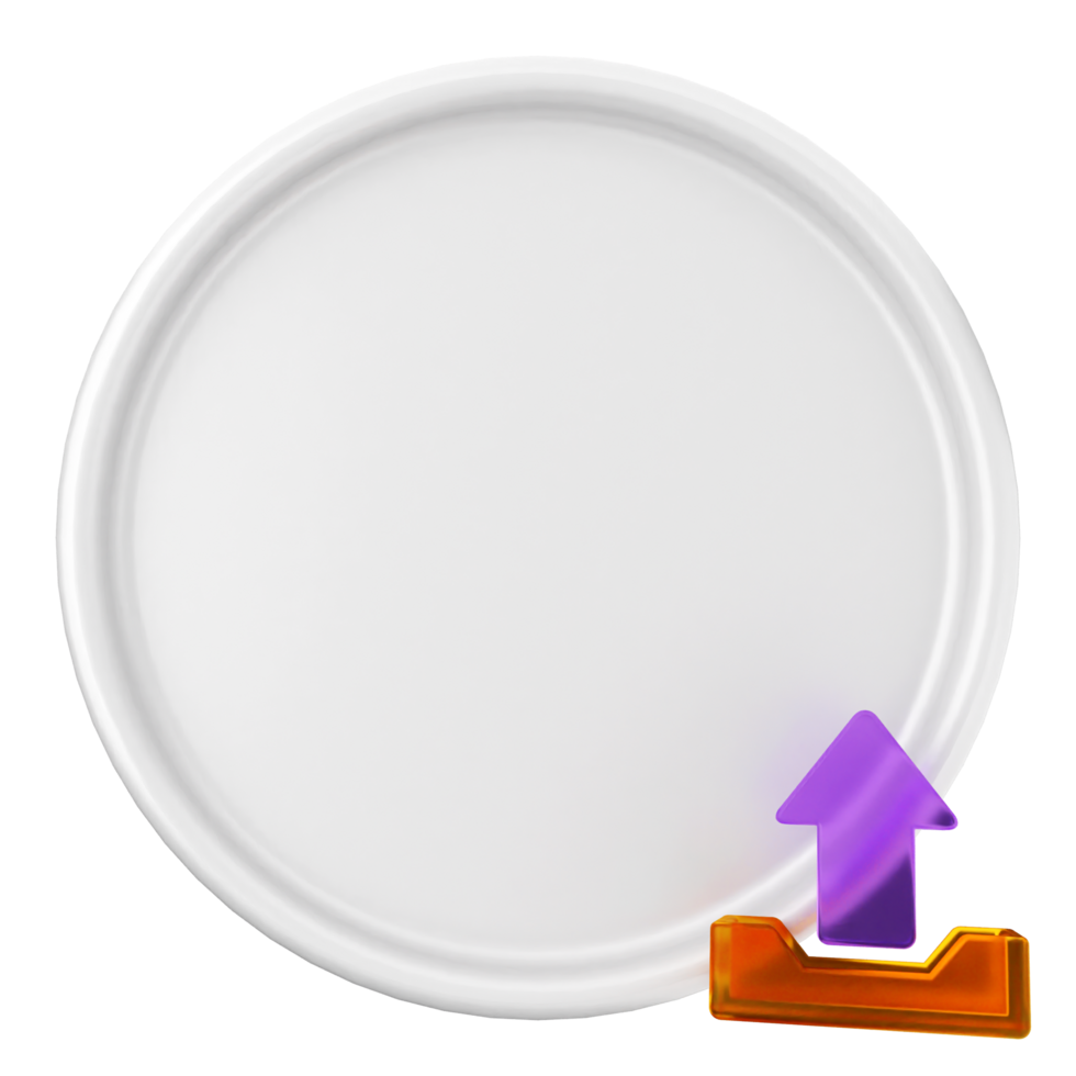 A white plate with an arrow pointing to the right png