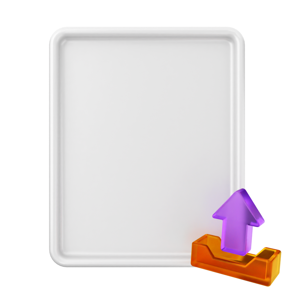 A white tray with an arrow pointing up png