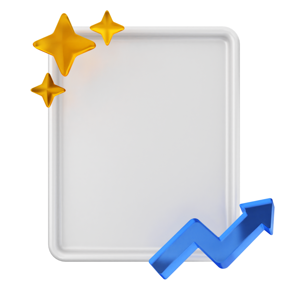 A white plate with a blue arrow and a star png