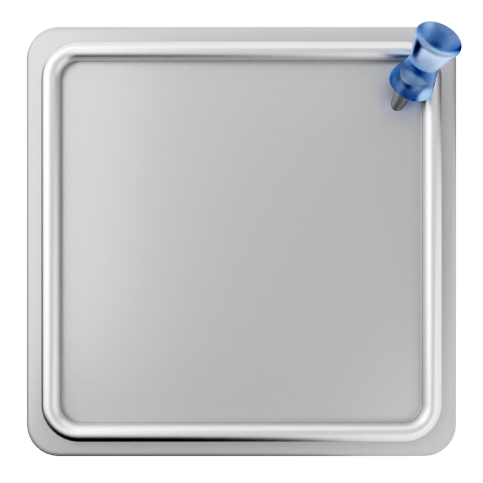 A square button with a blue screw on it png