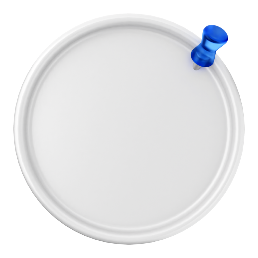 A white plate with a blue push button on it png