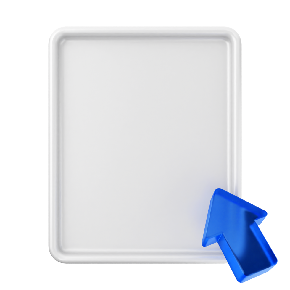 A white tray with a blue arrow pointing to the right png