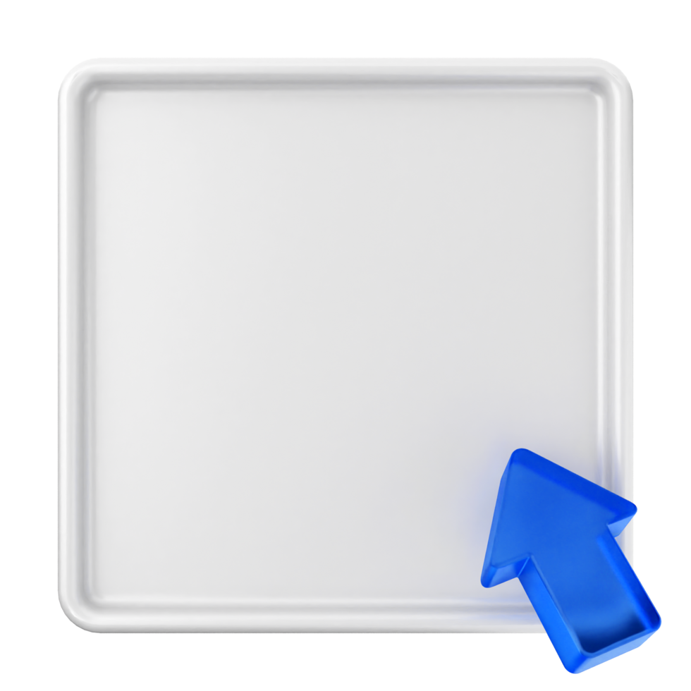 A white square with a blue arrow pointing to the left png