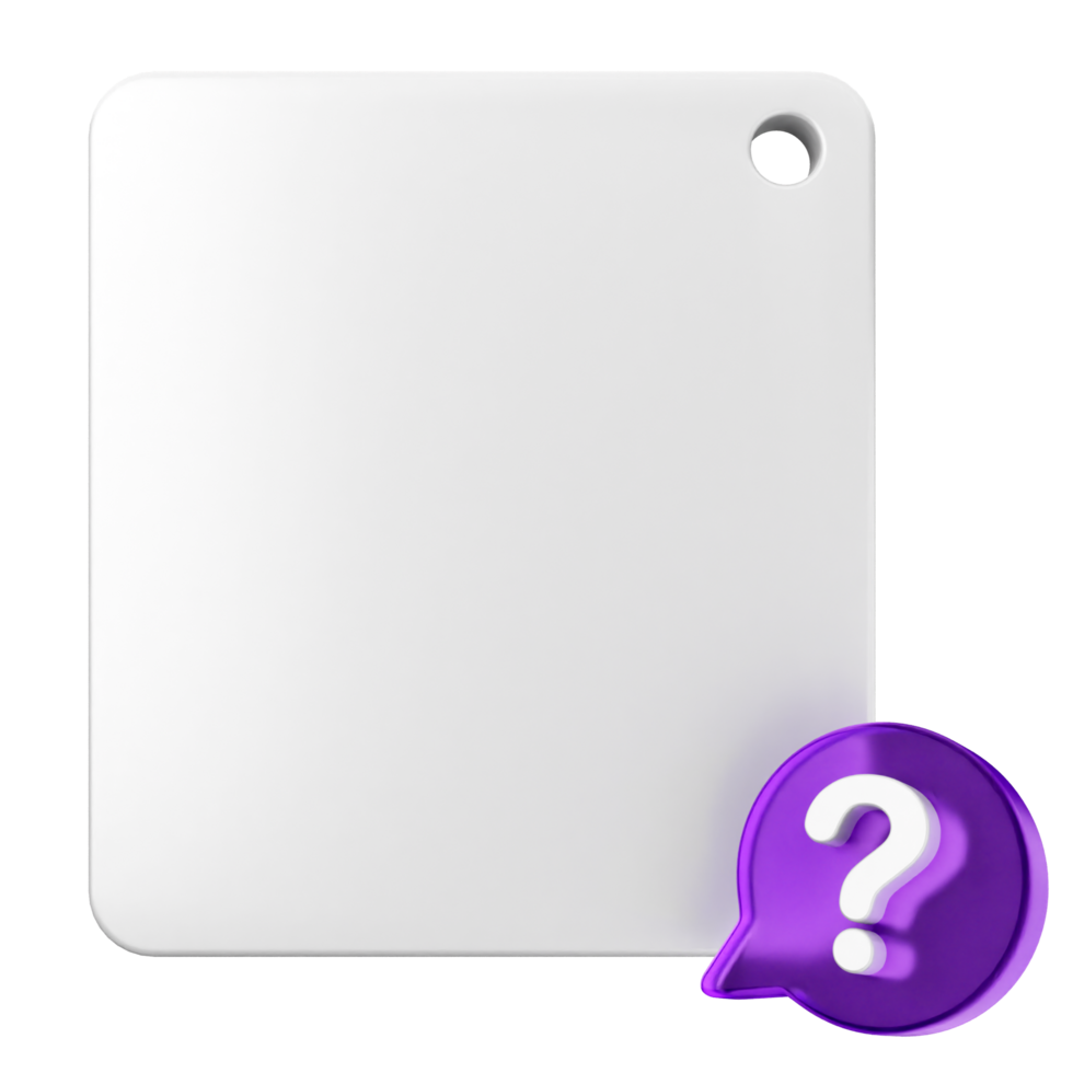 A white square with a question mark on it png