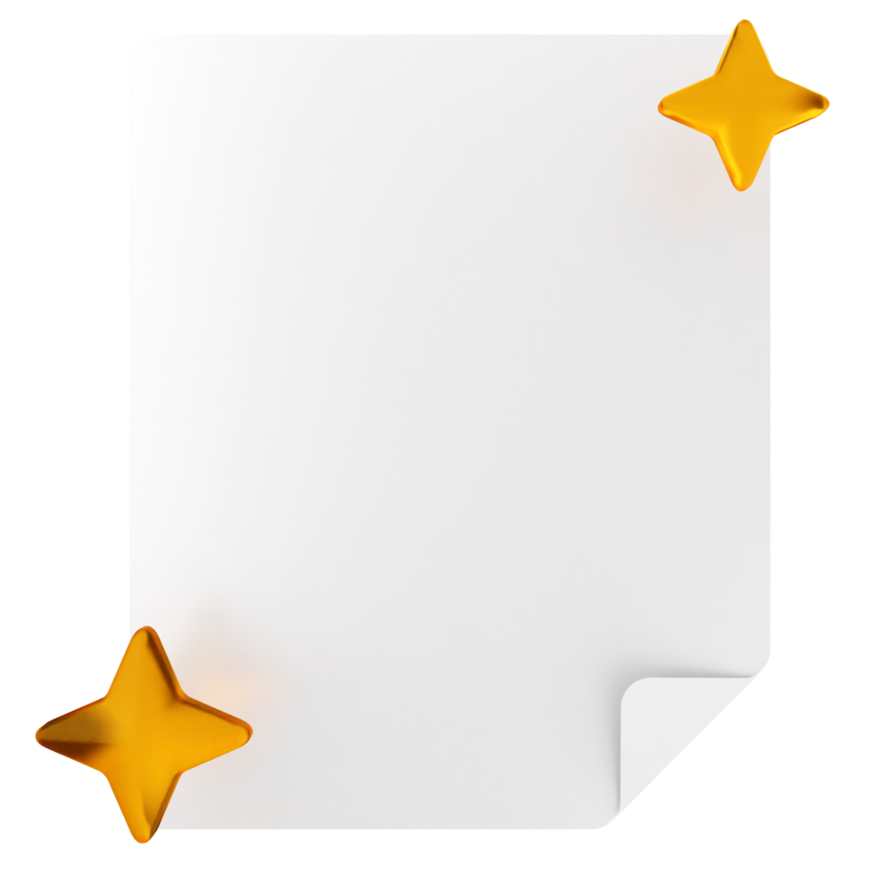 A white sheet with gold stars on it png