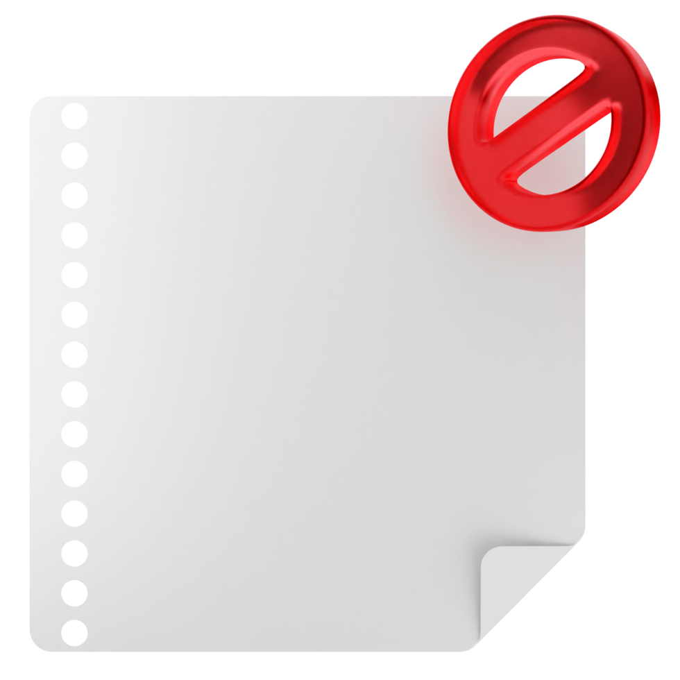 A white sheet with a red circle on it png