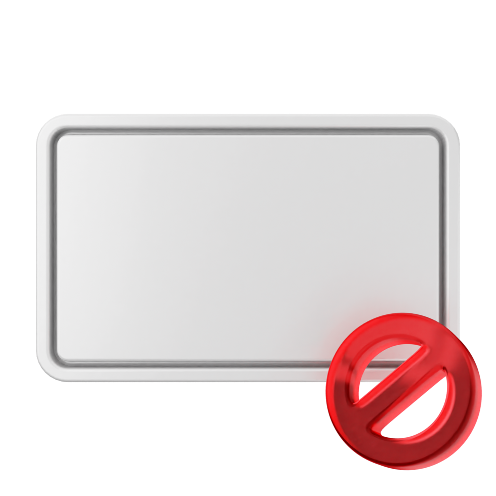 A white sign with a red circle around it png