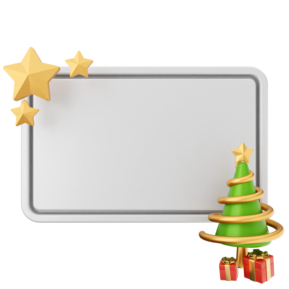 Christmas tree and star on a white sign png