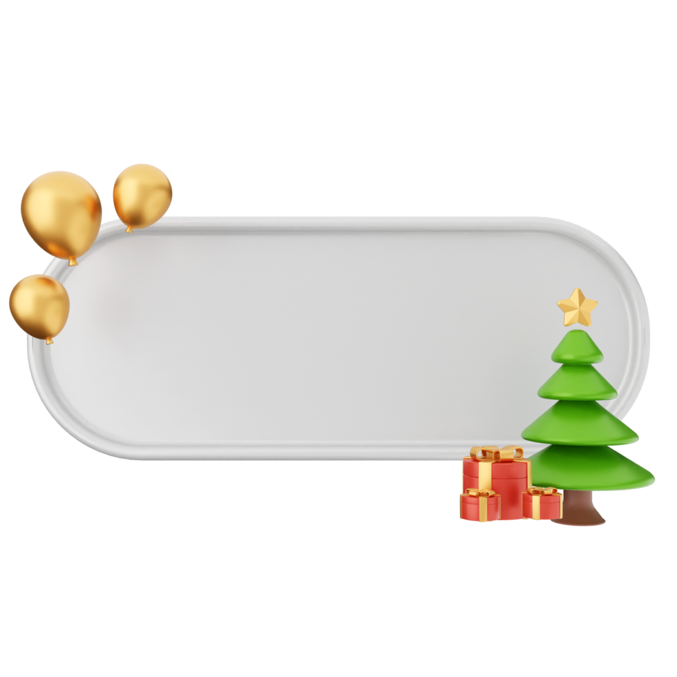 Christmas tree and gift boxes on a white plate png