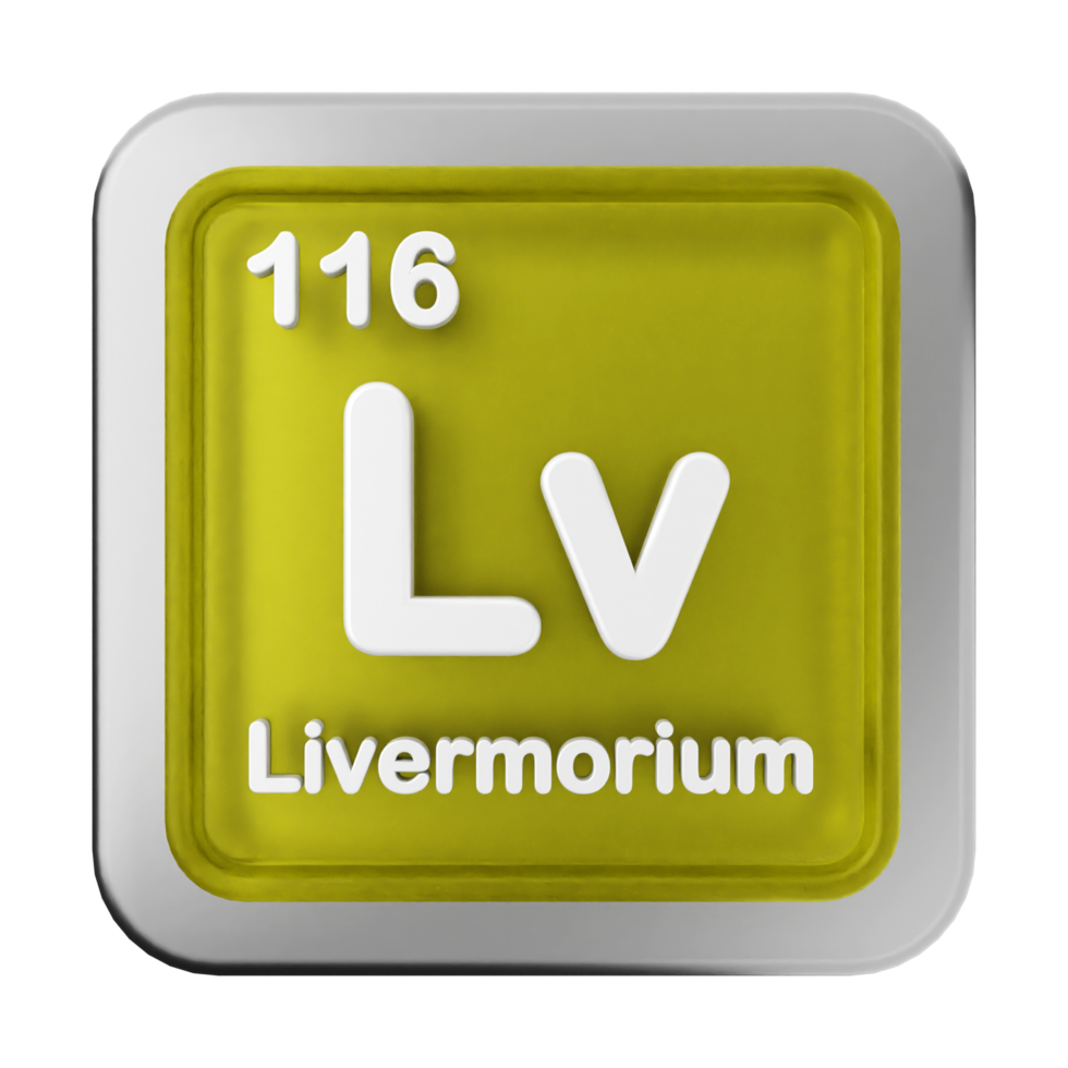 Livermorium - periodic table of elements png