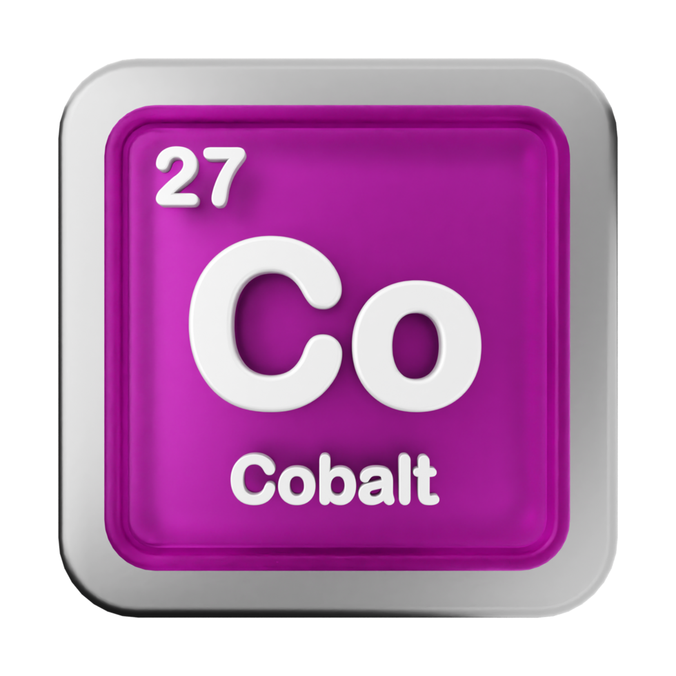 The periodic table of the elements cobalt png
