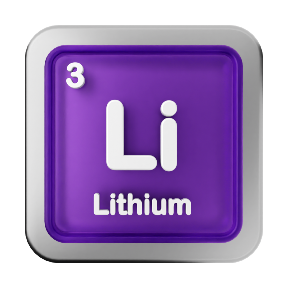 Lithium periodic table element symbol png