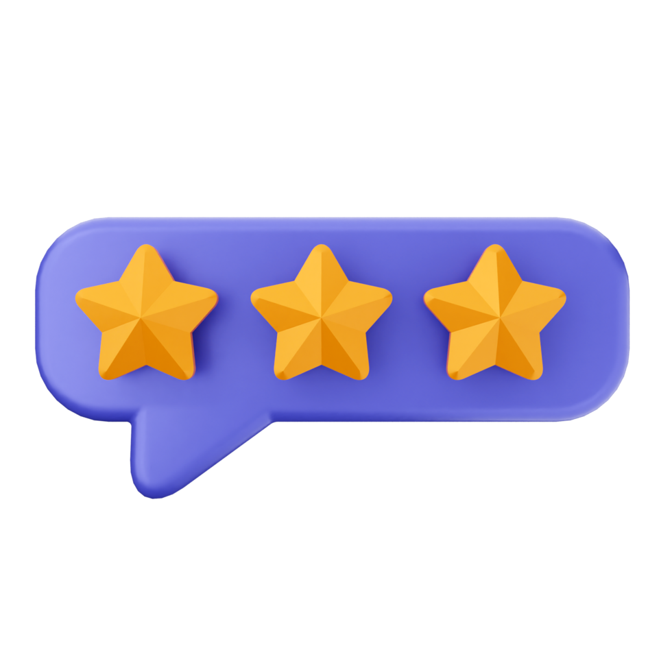 Five stars in a speech bubble png