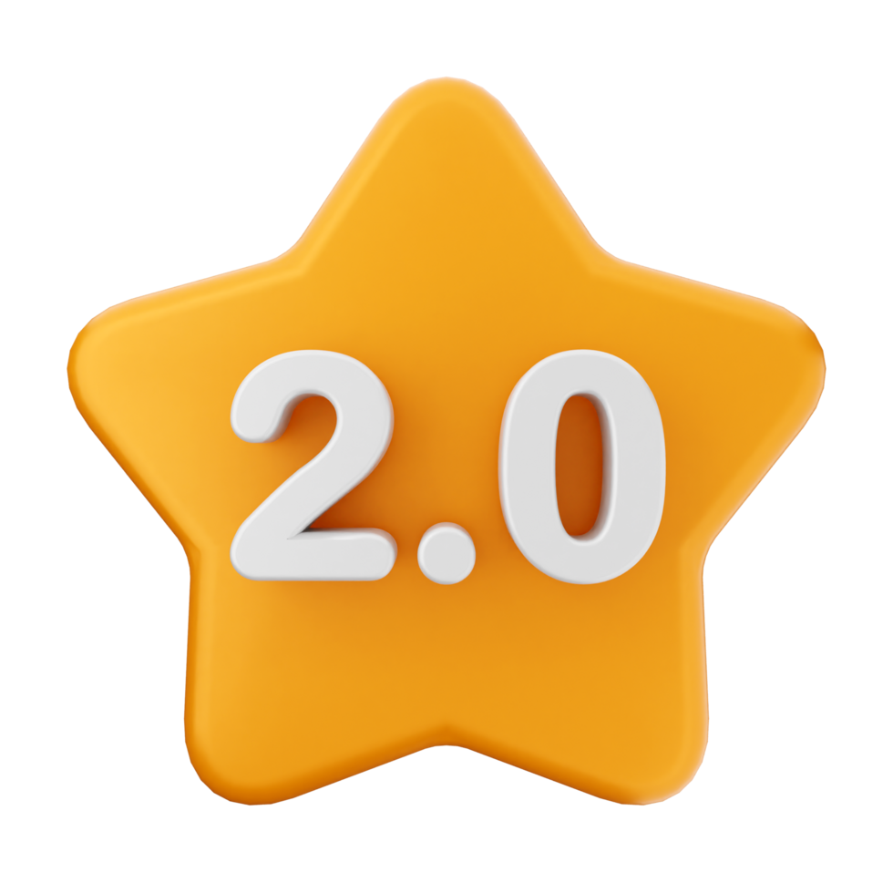 A star with the number 2 0 on it png