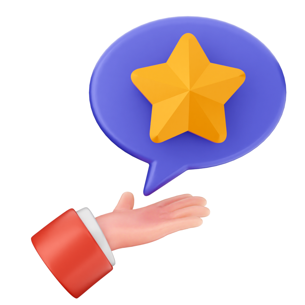 Hand with star icon png