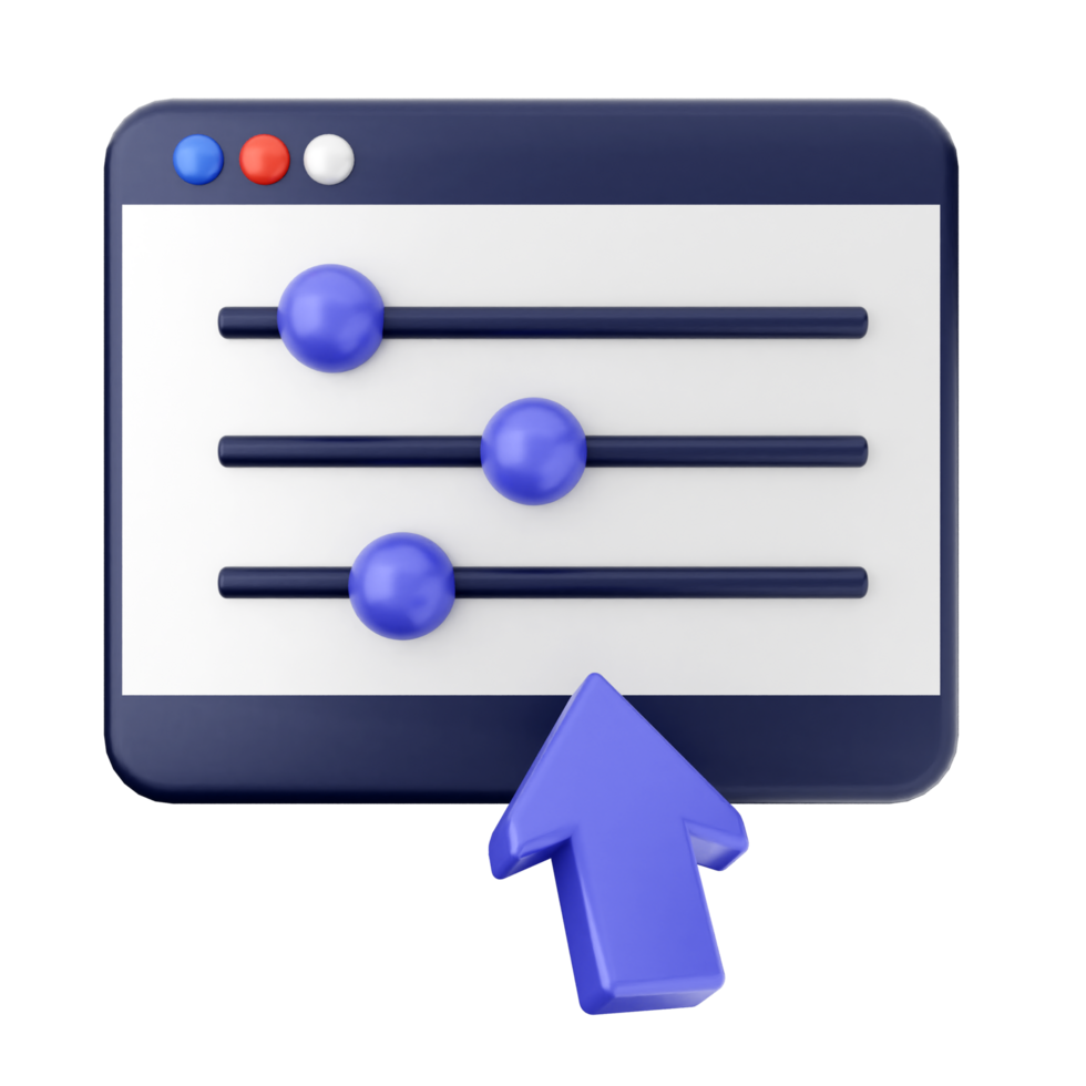 A blue arrow pointing to a button on a computer screen png