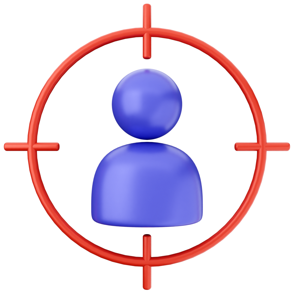 A person is in a crosshairs on a target png