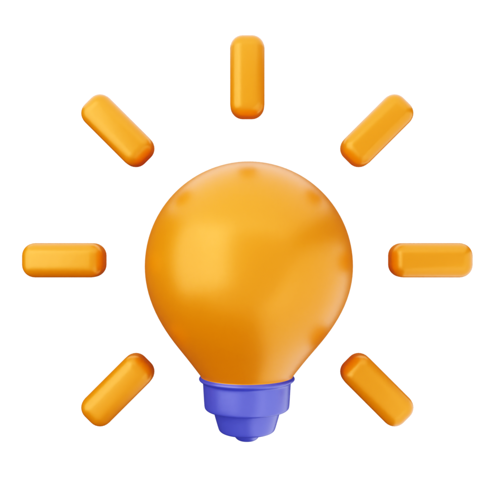 A light bulb with many orange dots on it png