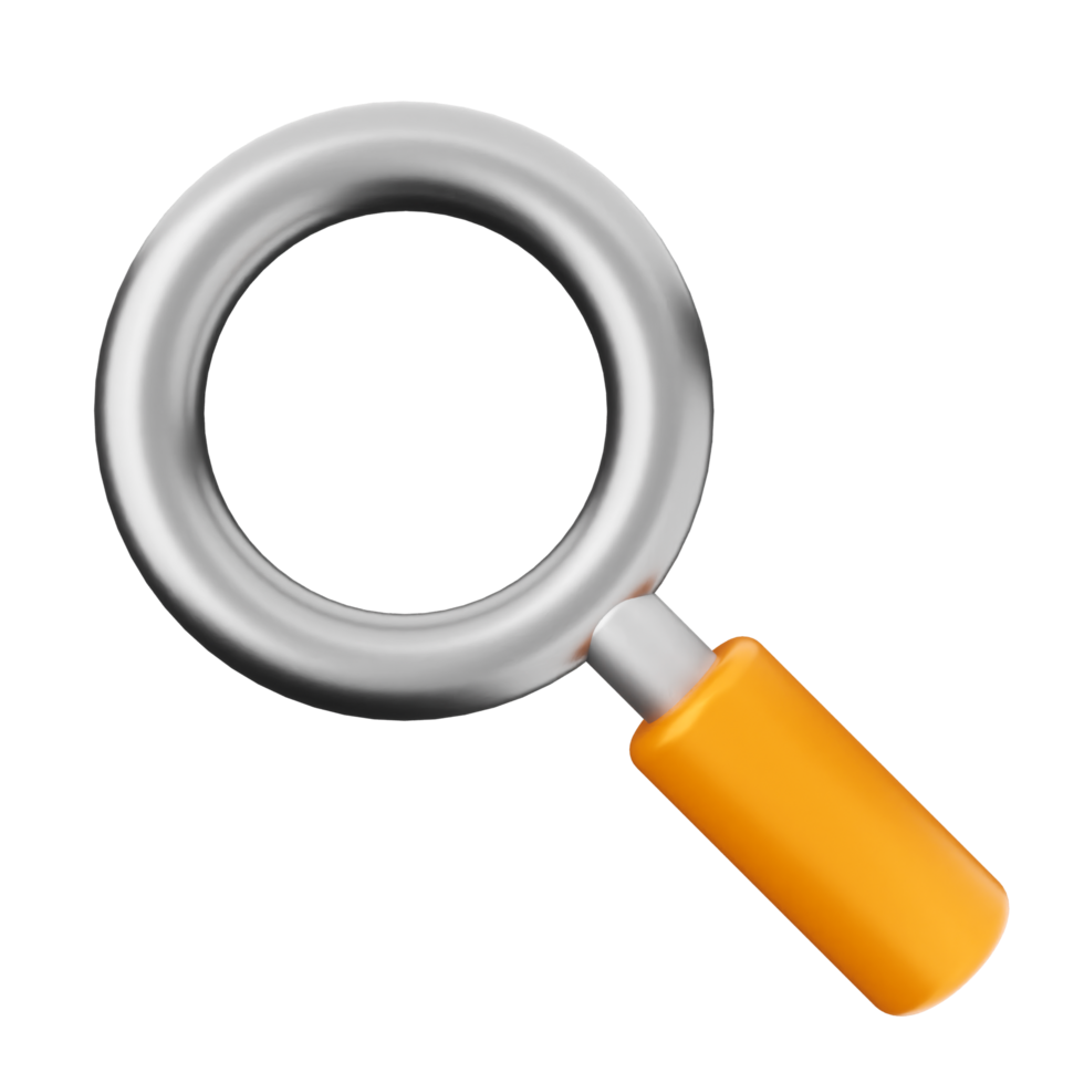 A magnifying glass is shown on a black background png